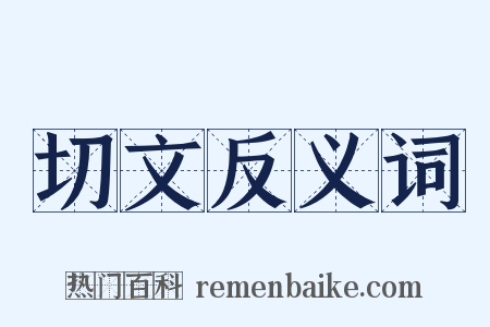 切文反义词是什么意思的图片